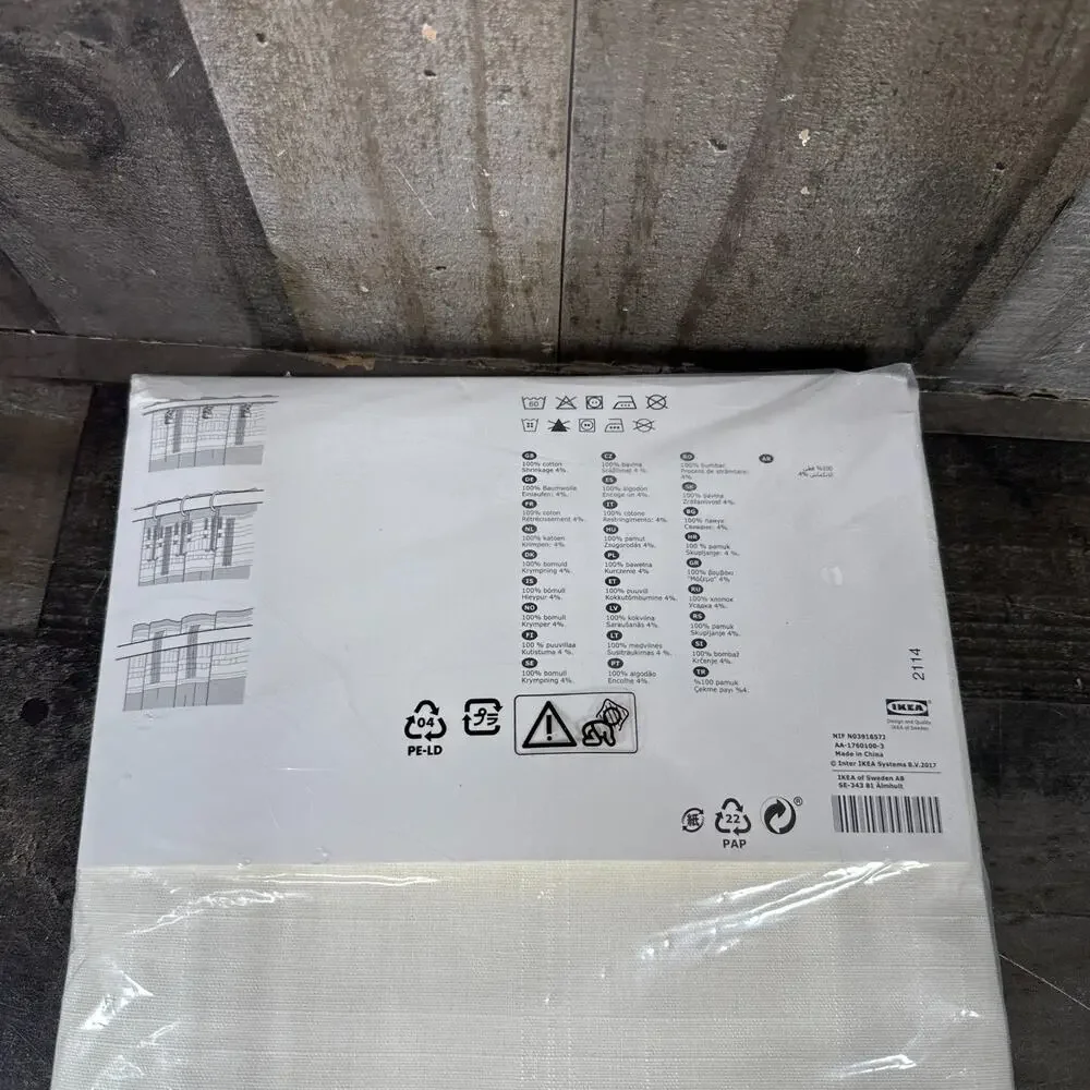 IKEA RITVA WHITE‎ PAIR CURTAINS [2 PANELS] 57